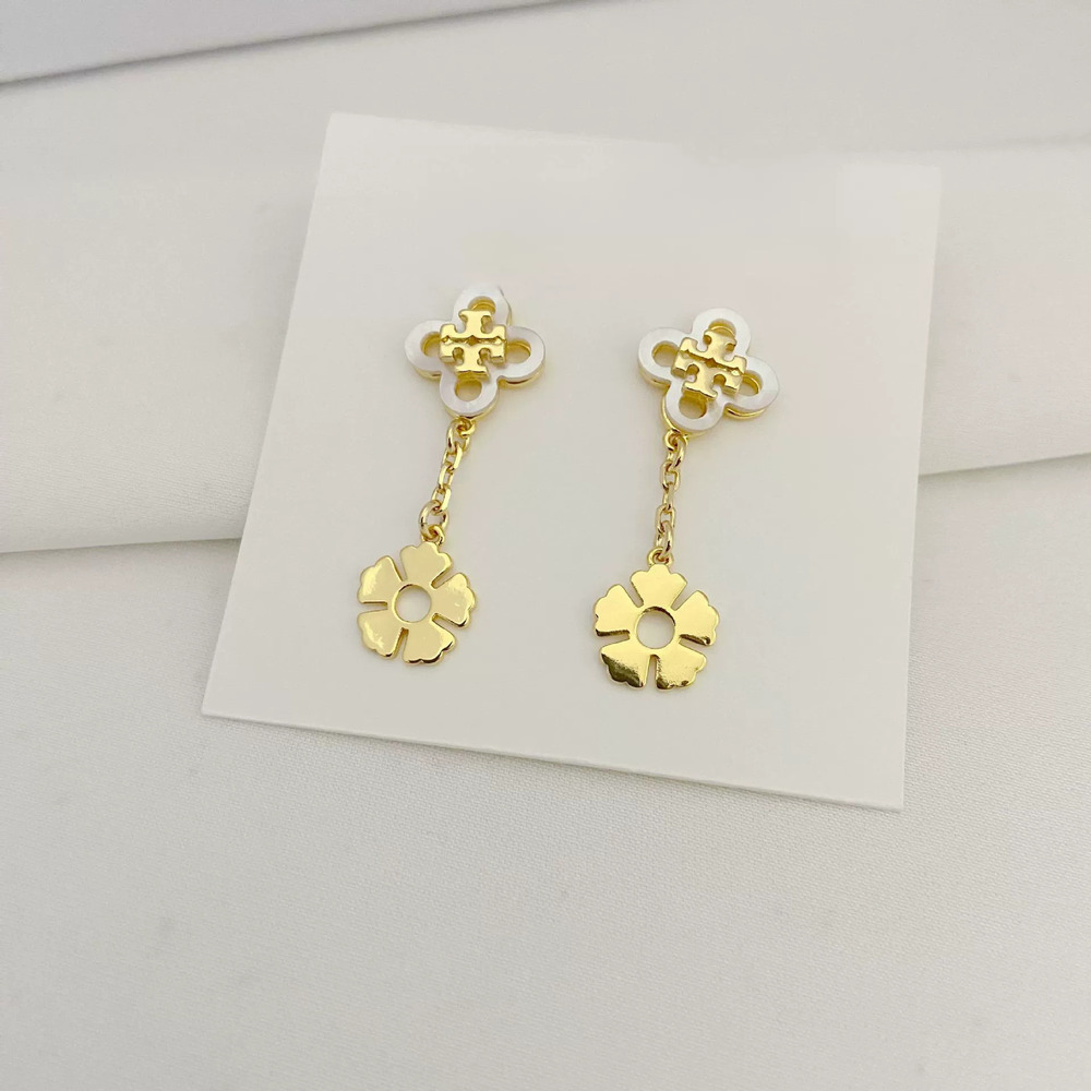 Tory Burch Four Leaf Clover Earrings